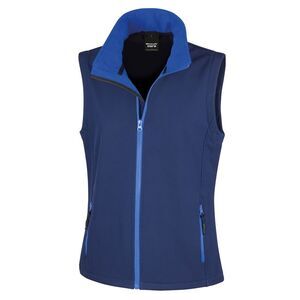 Result Womens/Ladies Softshell Body Warmer / Navy/Royal Blue